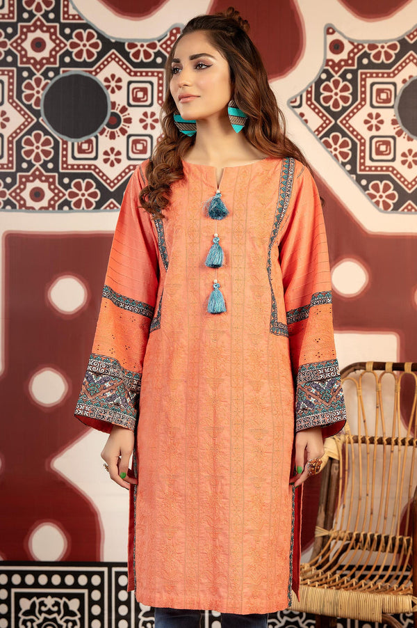 Hit Pink - Exclusive Embroidered Lawn Stitch Kurti