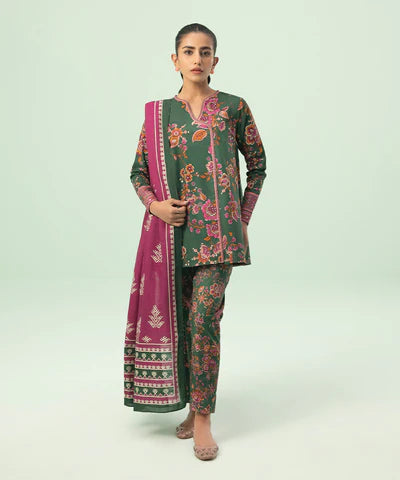 3 PIECE - PRINTED CAMBRIC SUIT