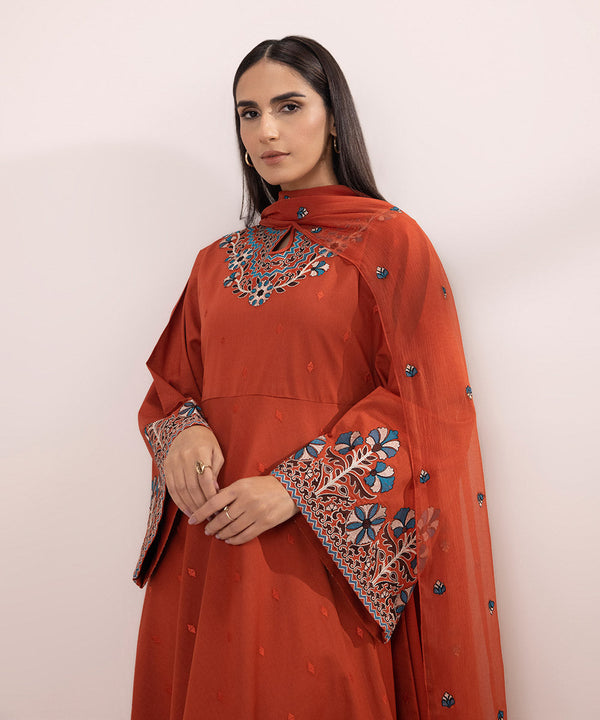 3 PIECE - EMBROIDERED LAWN SUIT-Unstitched-025