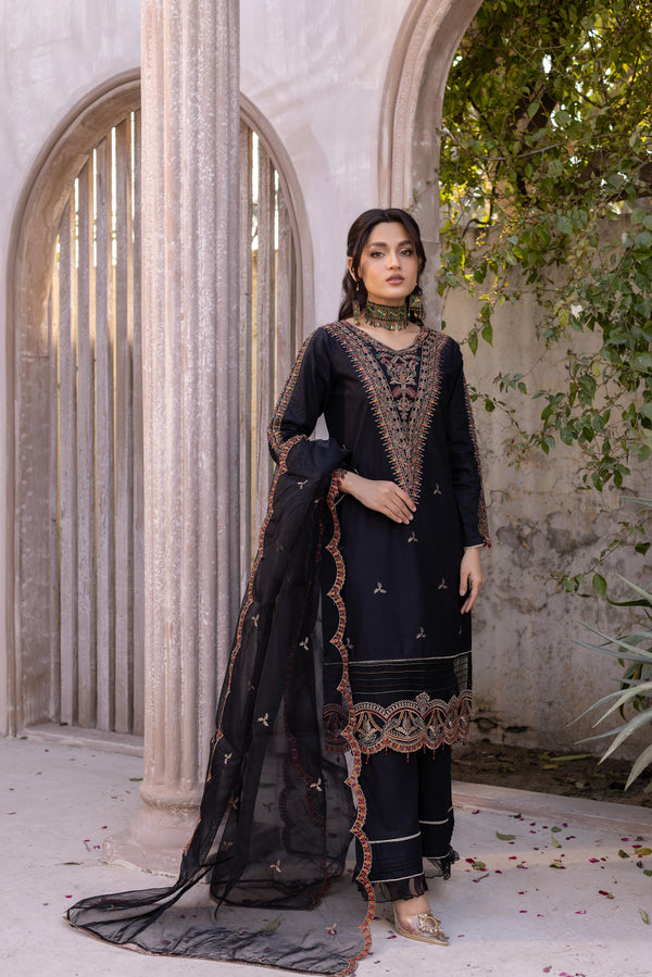 Embroidered Cotton Lawn Suit -2685-3PC