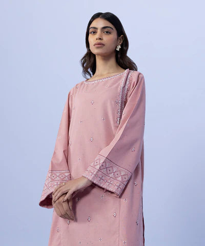 2 PIECE - EMBROIDERED COTTON SUIT