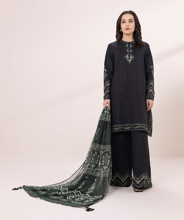 3 PIECE - EMBROIDERED LAWN SUIT-Unstitched-034