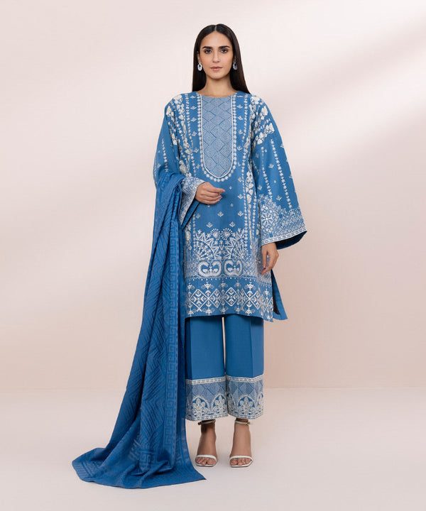 3 PIECE - EMBROIDERED LAWN SUIT-Unstitched-020