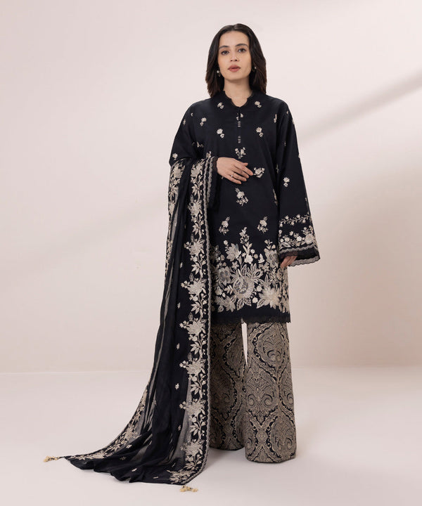 3 PIECE - EMBROIDERED LAWN SUIT-Unstitched-018