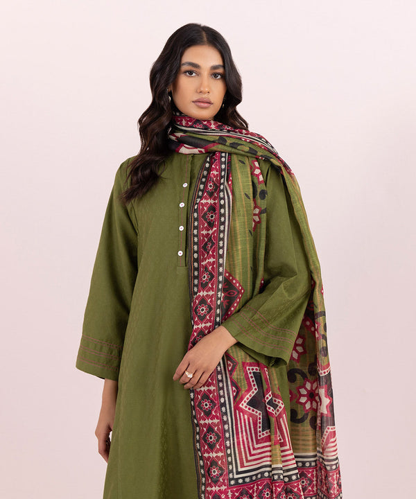 3-Piece Straight Kurta with Trouser & Dupatta