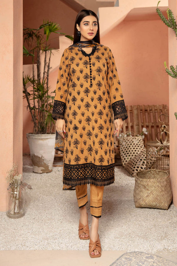 Adan's-Tussock by Carol Adan's Libas Embroidered Lawn Stitched Suit