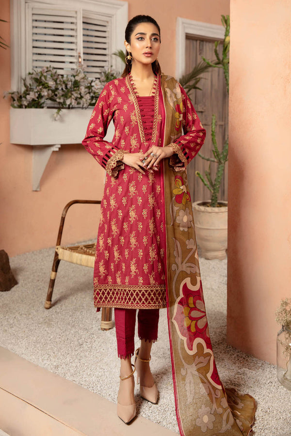 Adan's-Mandy by Carol Adan's Libas Embroidered Lawn Stitched Suit