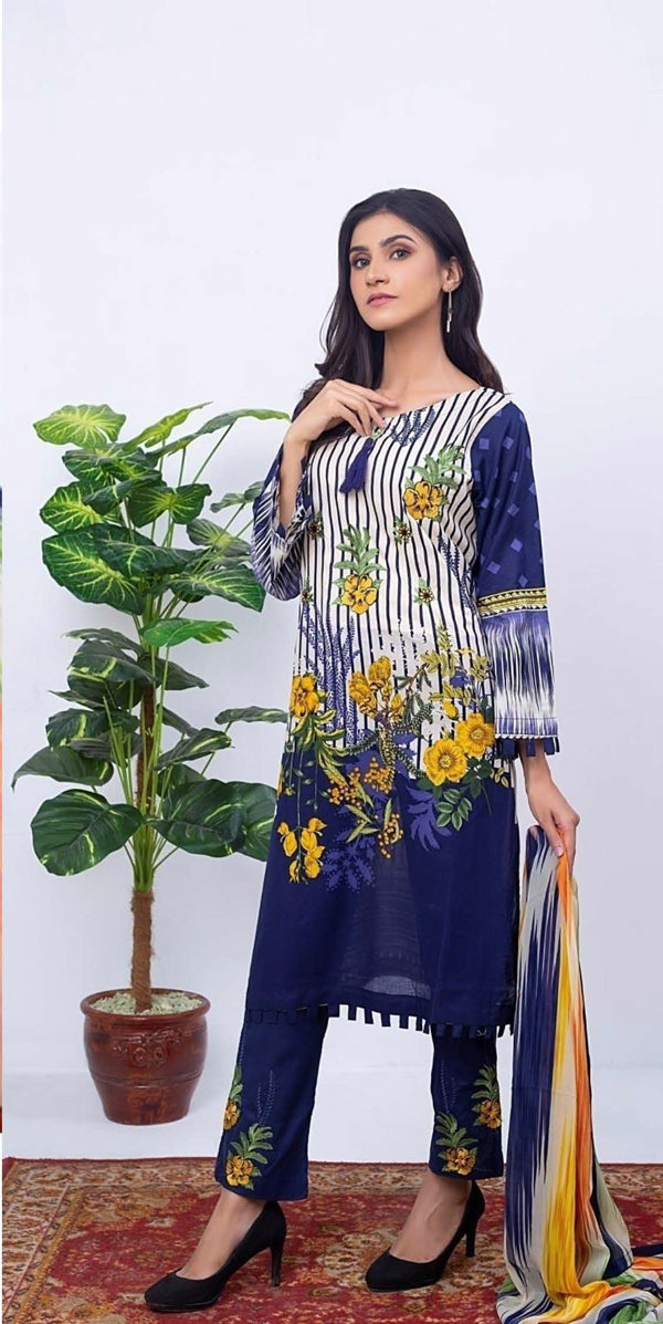 Luxury Lawn Collection B-01 | Kapray By BAU-G Collections