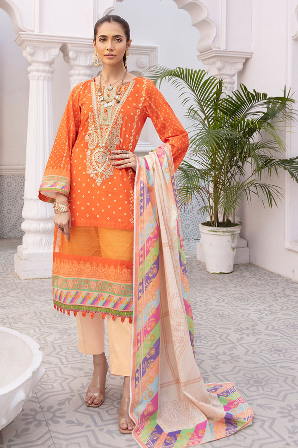 Bareera by Motifz BM-06 stitched digital printed lawn collection 2022