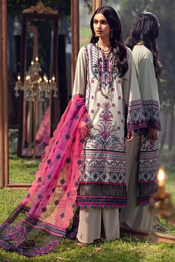 French Gray | Rahi Premium Embroidered Lawn Collection