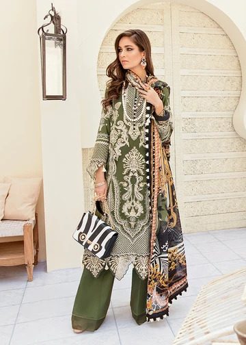 Leafy Greens |  Summer Sonnet by Afrozeh 2021 Lawn Collection