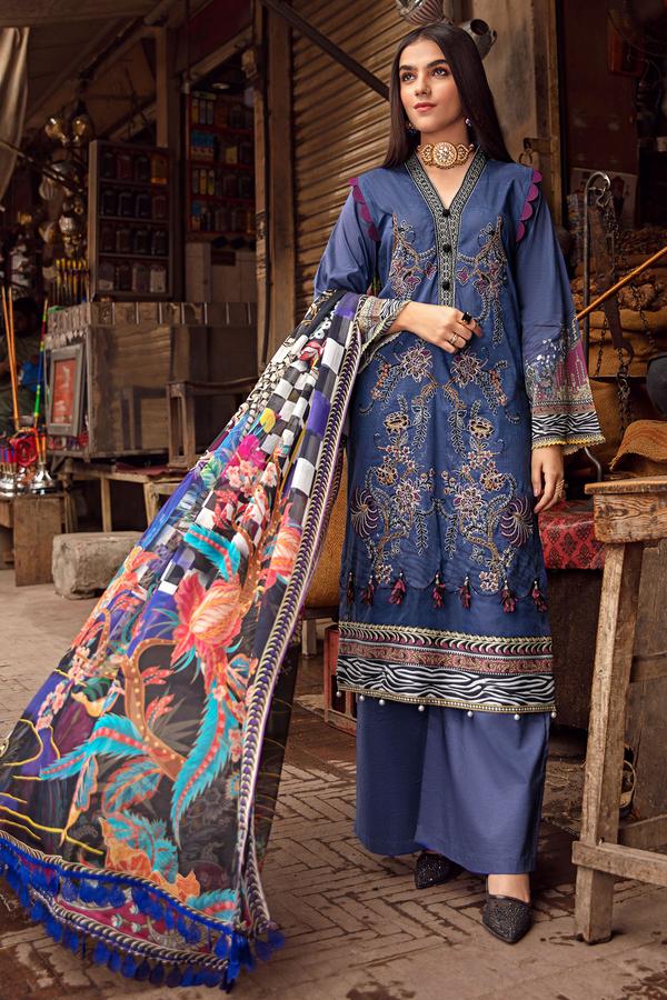 Royal Snow Digital Printed Lawn