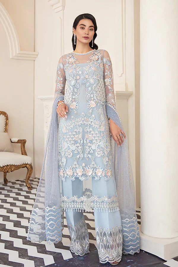 Mashal-e-Mahtaab By Serene Embroidered Net MEHRUMAH - Spring | Stitched Suit