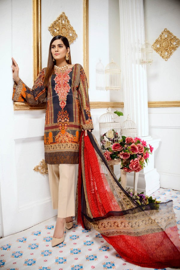 Iman by Zebaish Digital Embroidered Lawn Collection | DE10