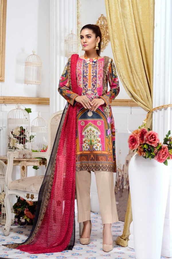 Iman by Zebaish Digital Embroidered Lawn Collection | DE12