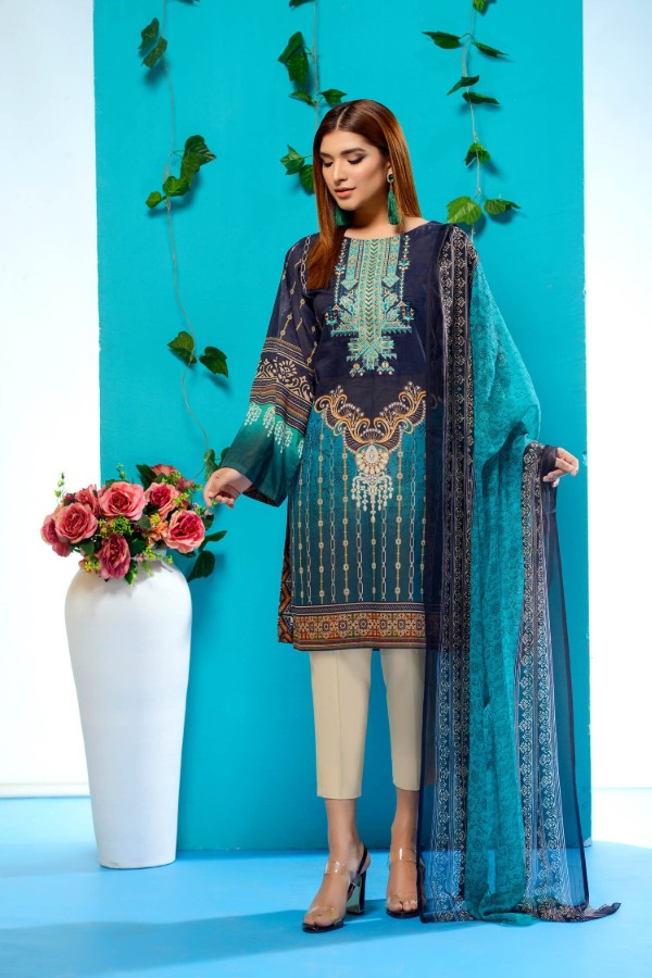 Iman by Zebaish Digital Embroidered Lawn Collection | DE14