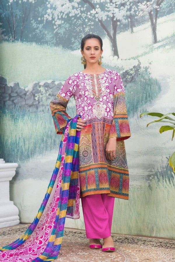Iman by Zebaish Digital Embroidered Lawn Collection | DE08