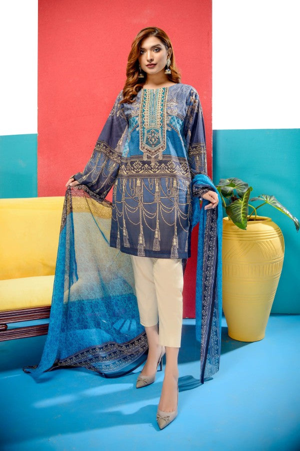 Iman by Zebaish Digital Embroidered Lawn Collection | DE09
