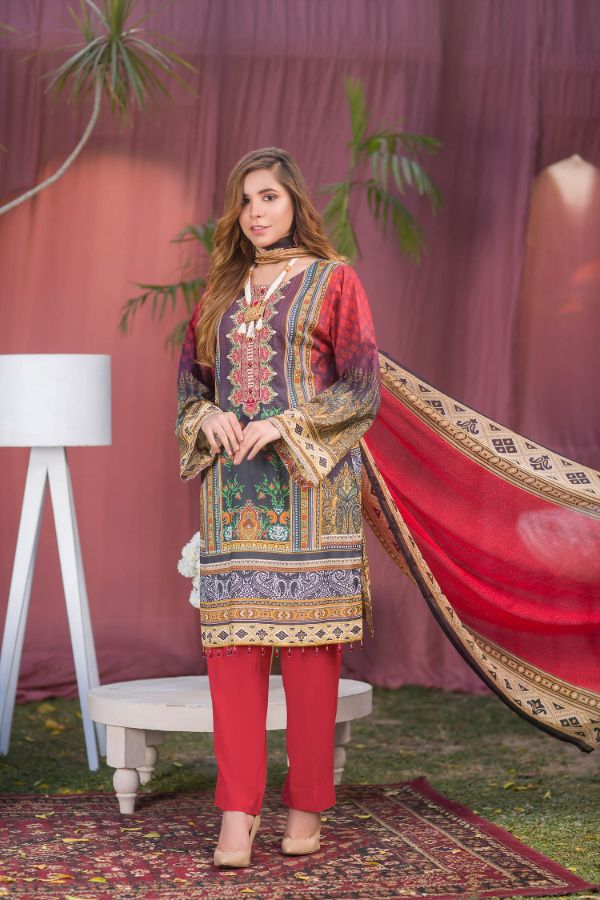 Riwayat by Zebaish Digital Embroidered Lawn Collection | DE05