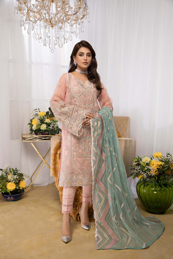 Adan's-Pink Sapphire - Luxury Pret 4PC | Stitched Suit