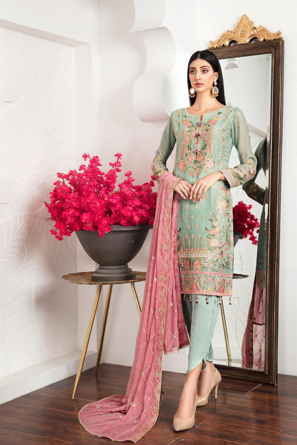 Sakhal Premium Collection | Luxury Embroidered | (D-003) Stitched