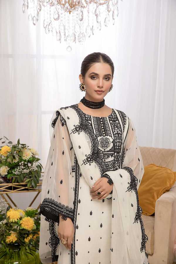 White Pearl - Luxury Pret 4PC | Stitched Suit